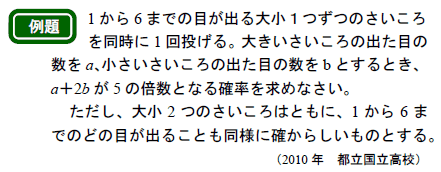 2010年都立国立高校から出題例